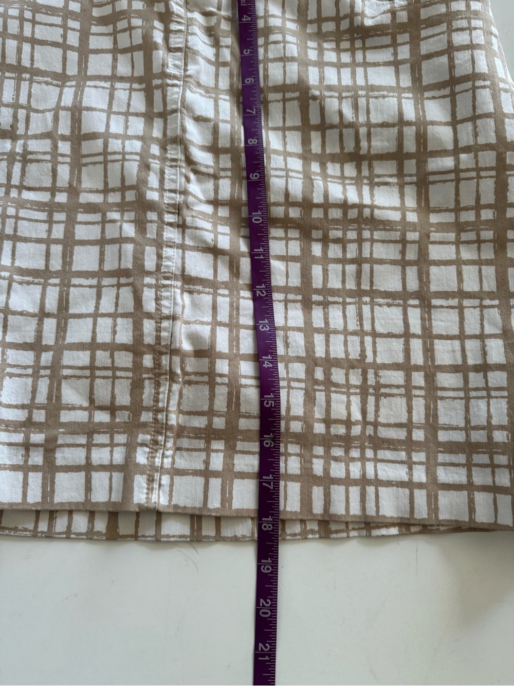 Hilary Radley White Top with Tan Plaid Golf Skort - Picture 7 of 8